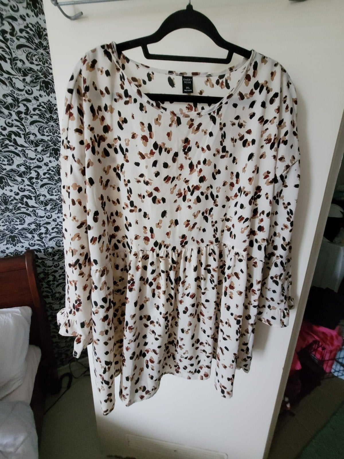 Emery Rose Tuniek/Top 2XL - Vrolijke Print Natuurtinten, Meerkleurig, Maat 46/48 (XL) of groter, Ophalen of Verzenden, Zo goed als nieuw