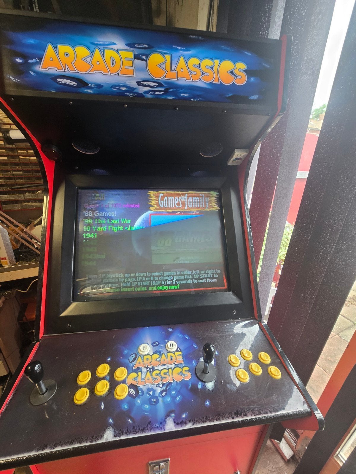classic arcade game kast met 1072 spellen, Ophalen, Gebruikt