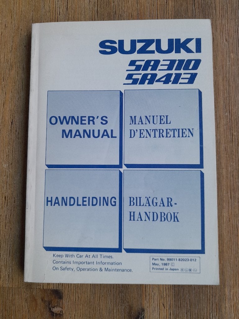 INSTRUCTIEBOEKJE - Origineel - SUZUKI SWIFT - Model: 1987, Verzenden