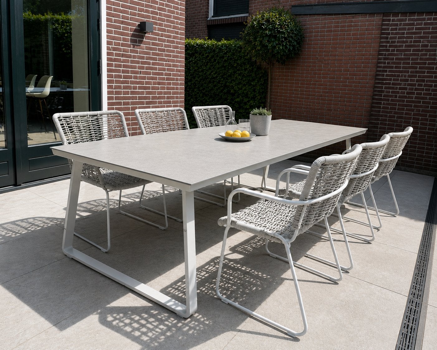 4 Seasons Outdoor Konos tafel frost grey 220 cm, Tuin en Terras, Tuintafels, Ophalen, Nieuw, Rechthoekig, Overige materialen