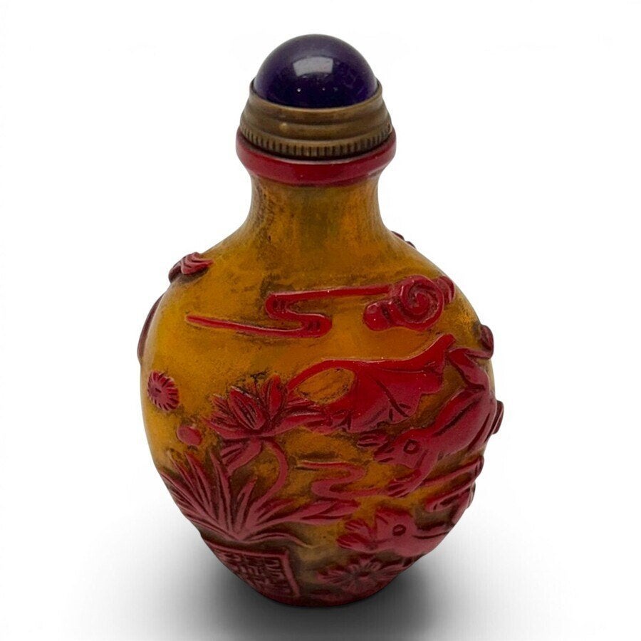 Peking glazen snuff bottle, Antiek en Kunst, Ophalen of Verzenden