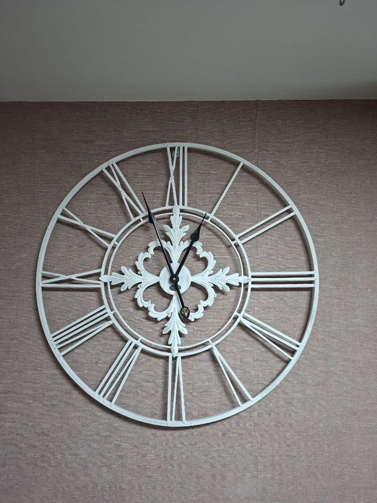 Wandklok Rivendale, Ophalen, Wit, Landelijk, Wandklok