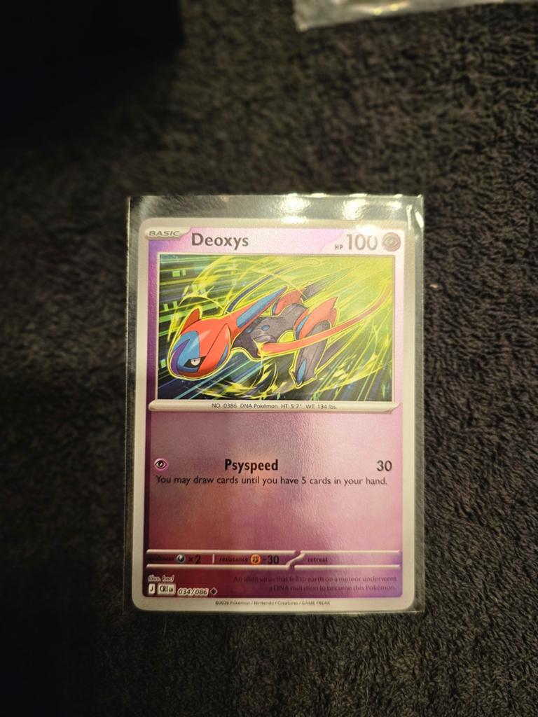 Chaos rising reverse holo Deoxys mint, Ophalen of Verzenden, Zo goed als nieuw