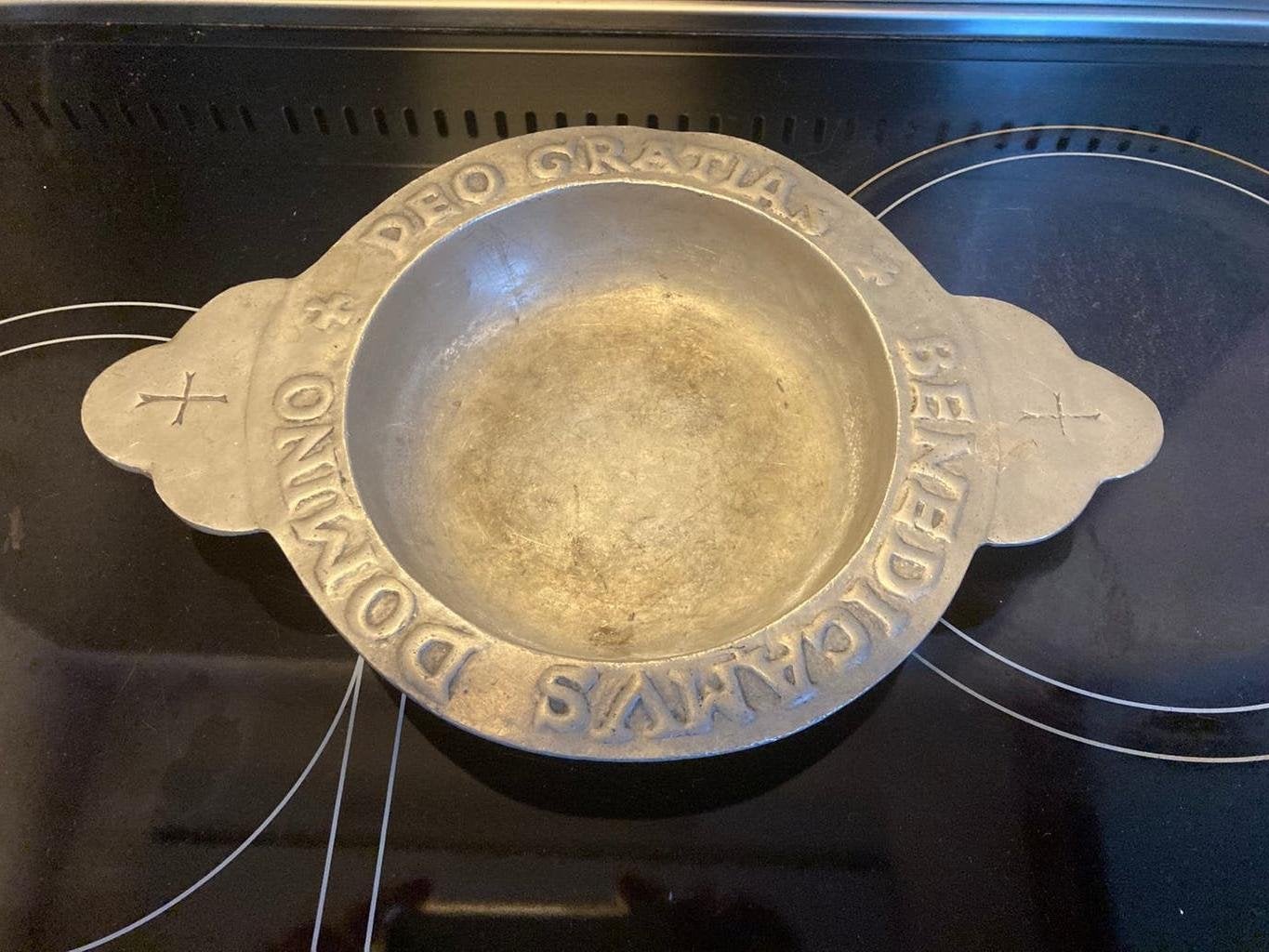 Oud Katholiek Wijwater Emmer Tin Brandenwijn schaal Ppstk!!, Antiek en Kunst, Verzenden