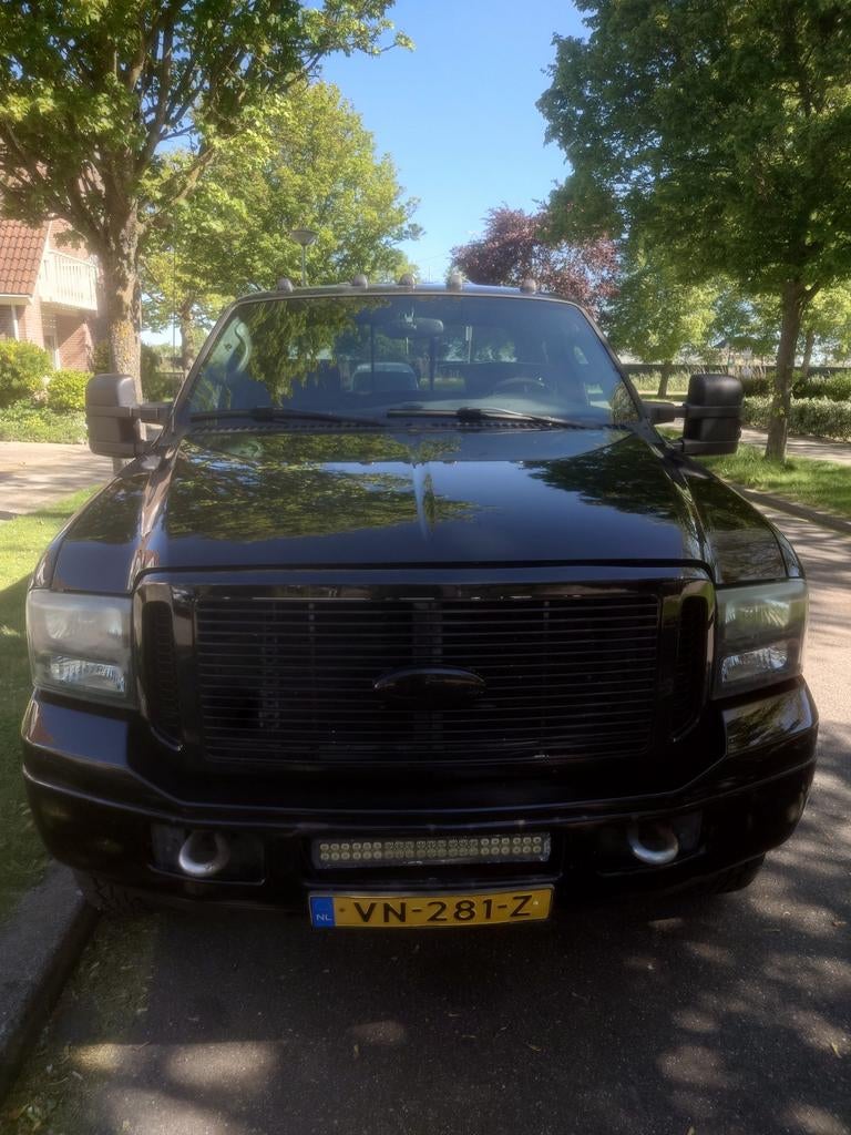 Ford F250 2005, Auto's, Automaat, Stoelverwarming, Zwart, Leder