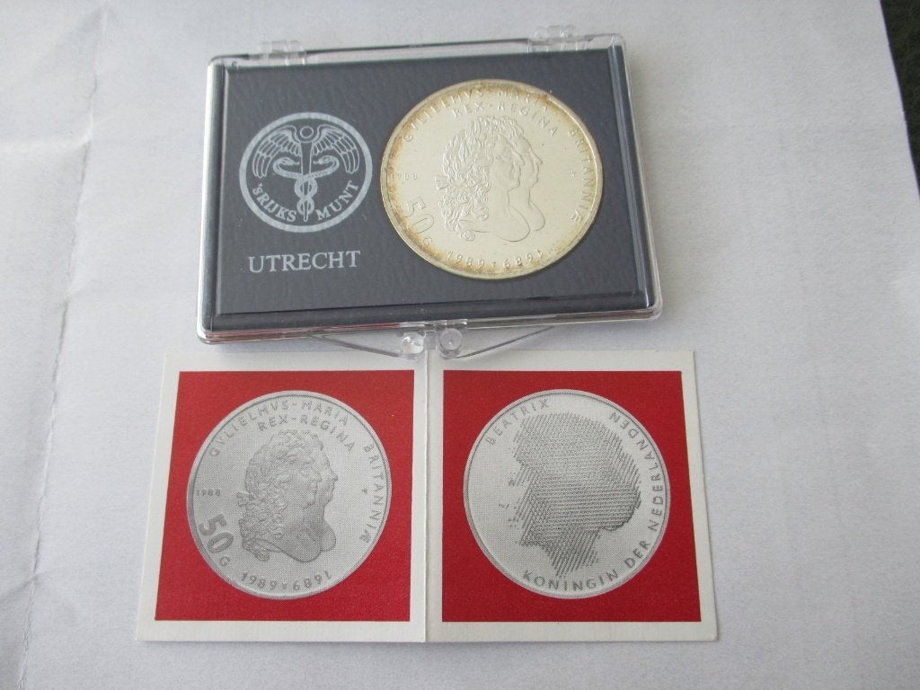 50 gulden 1988 fdc, Setje, Koningin Beatrix, Zilver, Ophalen of Verzenden