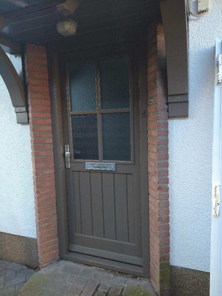 Hardhouten buitendeur/dubbel glas KOOPJE, Ophalen, 80 tot 100 cm, 200 tot 215 cm, Glas