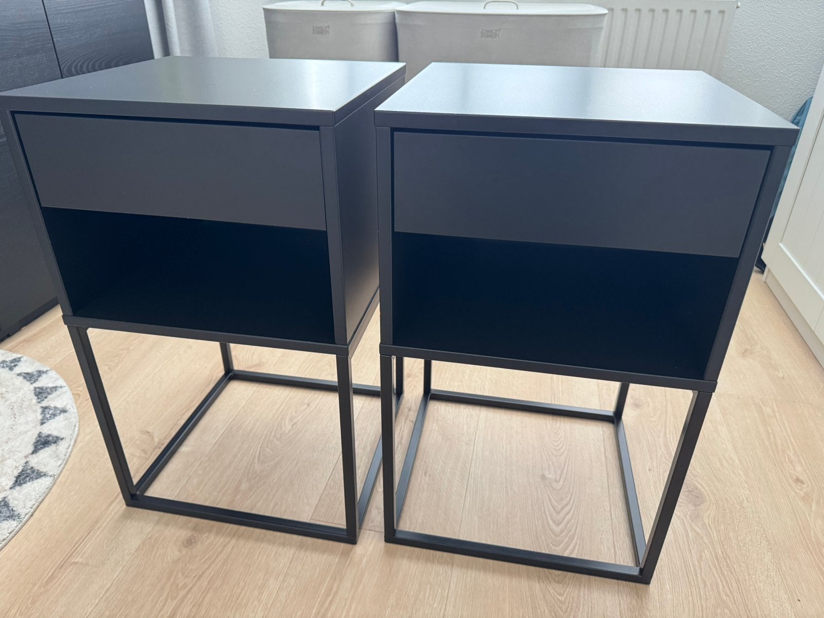 Ikea Vakhammer nachtkastjes, Ophalen, Gebruikt, Minder dan 45 cm, Metaal of Aluminium