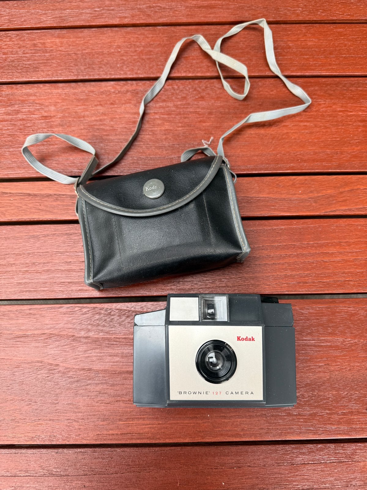 Vintage Kodak Brownie 127 Camera met tasje, Ophalen of Verzenden, Gebruikt, Compact, Kodak