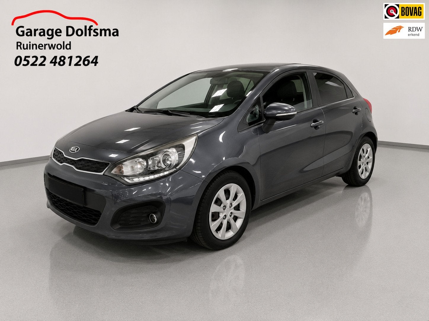 Kia Rio 1.2 CVVT Plus Pack-NW BANDEN-NW APK-NW BEURT-, Auto's, Euro 5, Zwart, 4 cilinders, Elektrische ramen
