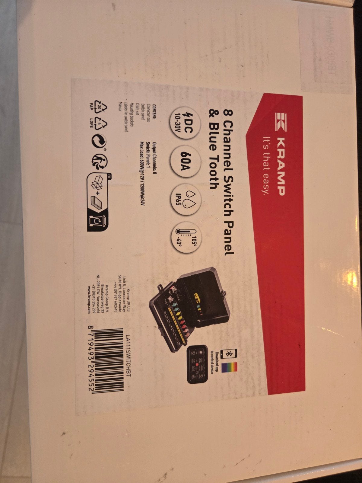 Kramp 8-kanaals schakelpaneel met Bluetooth, Ophalen of Verzenden, Nieuw