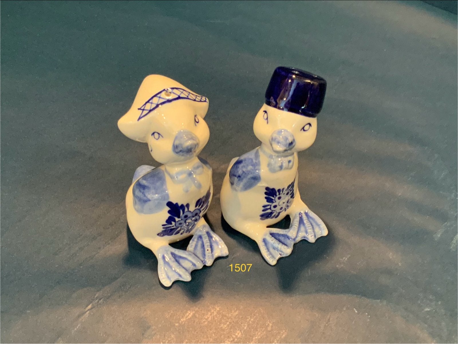 Delfts Blauw Peper- en Zoutstel Eendjes, Ophalen of Verzenden, Steen/keramiek, Overige typen, Gebruikt