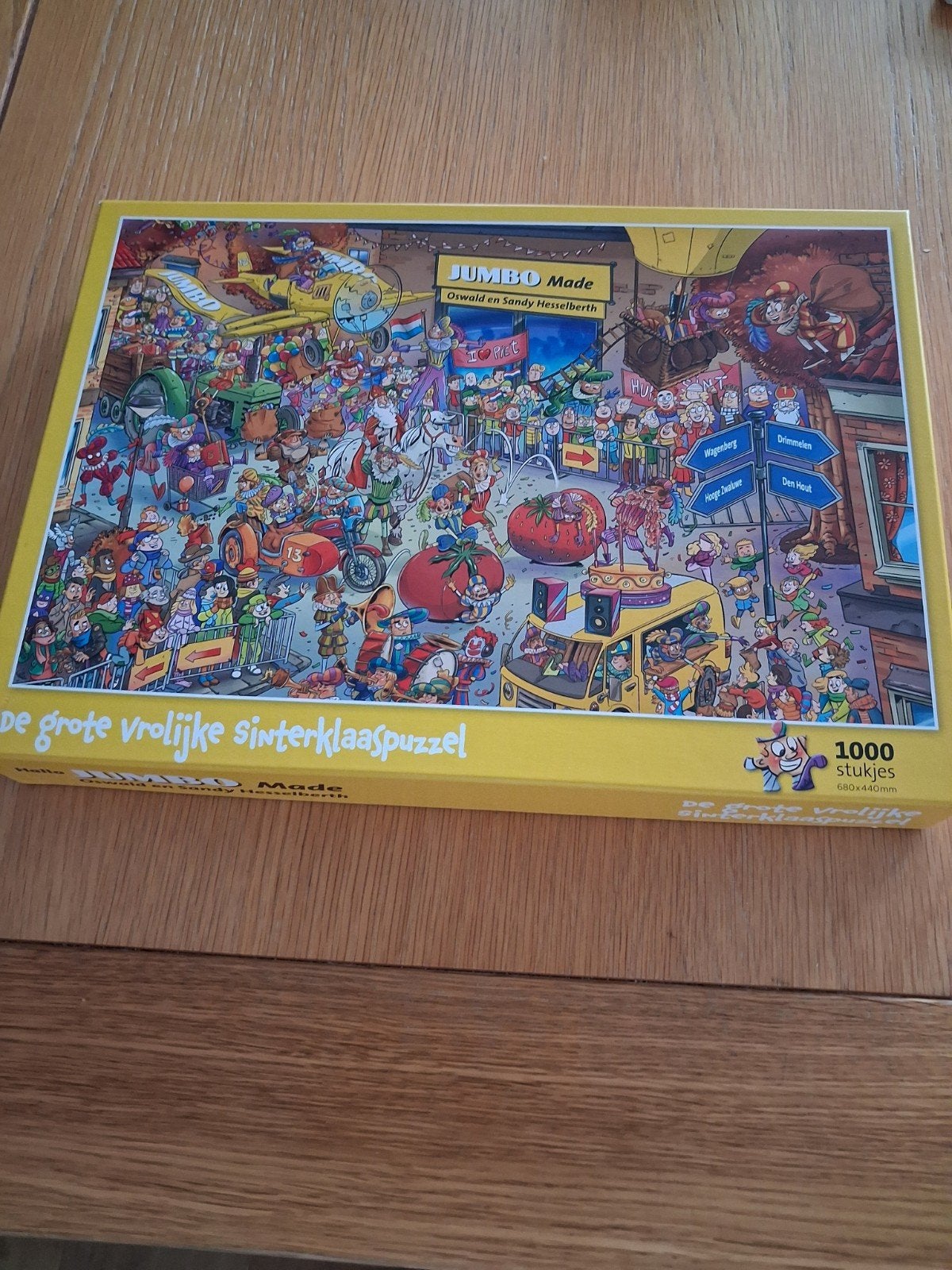 Jumbo De Grote Vrolijke Sinterklaaspuzzel 1000 stukjes, Ophalen of Verzenden, Meer dan 50 stukjes, Gebruikt, 6 jaar of ouder
