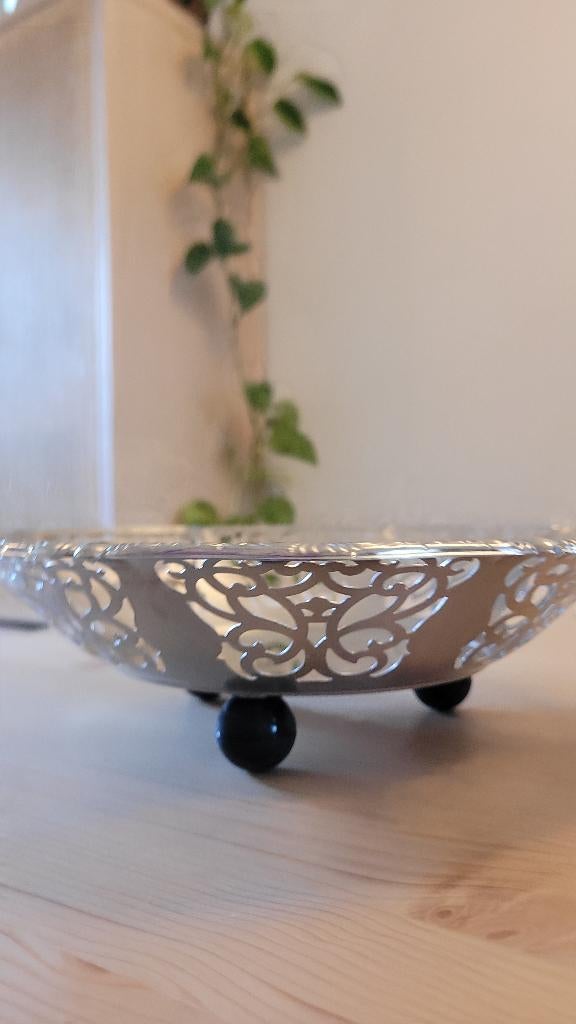Alessi fruitschaal met pootjes, Overige materialen, Gebruikt, Mand, Rond