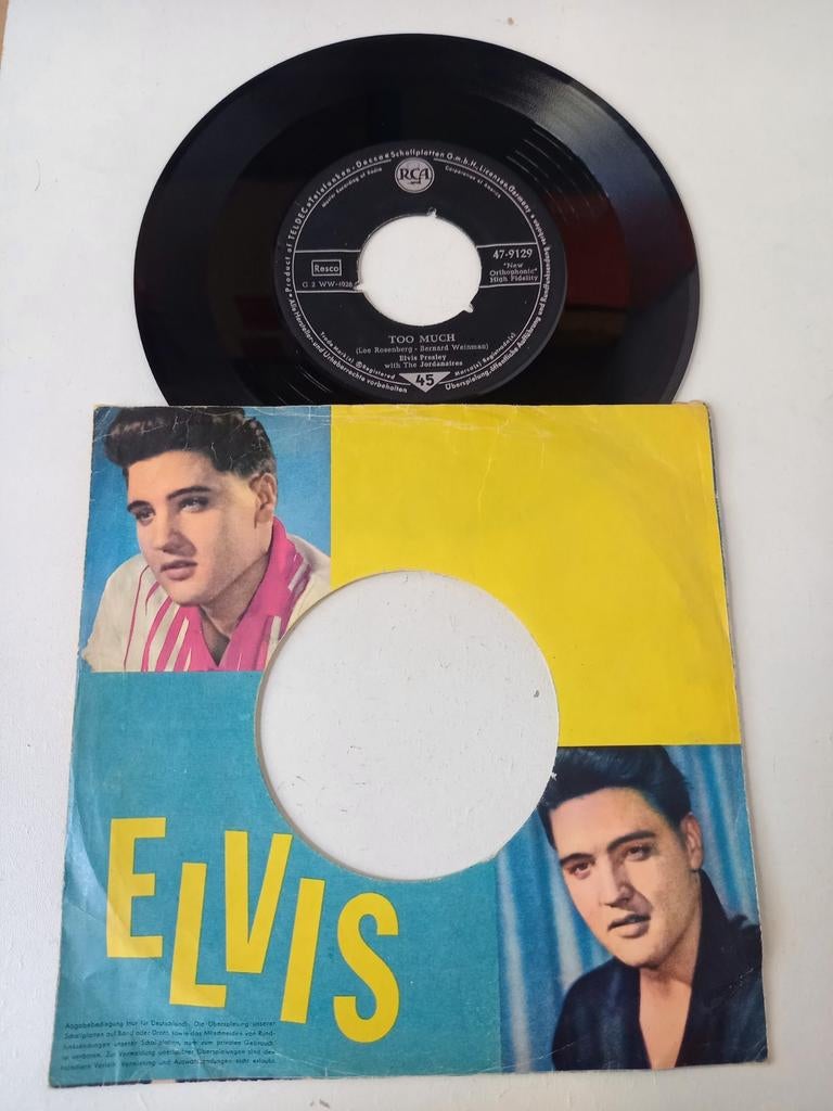Elvis Presley  - Too much  // Teddy bear  ., Cd's en Dvd's, Vinyl Singles, Ophalen of Verzenden, Zo goed als nieuw, Pop