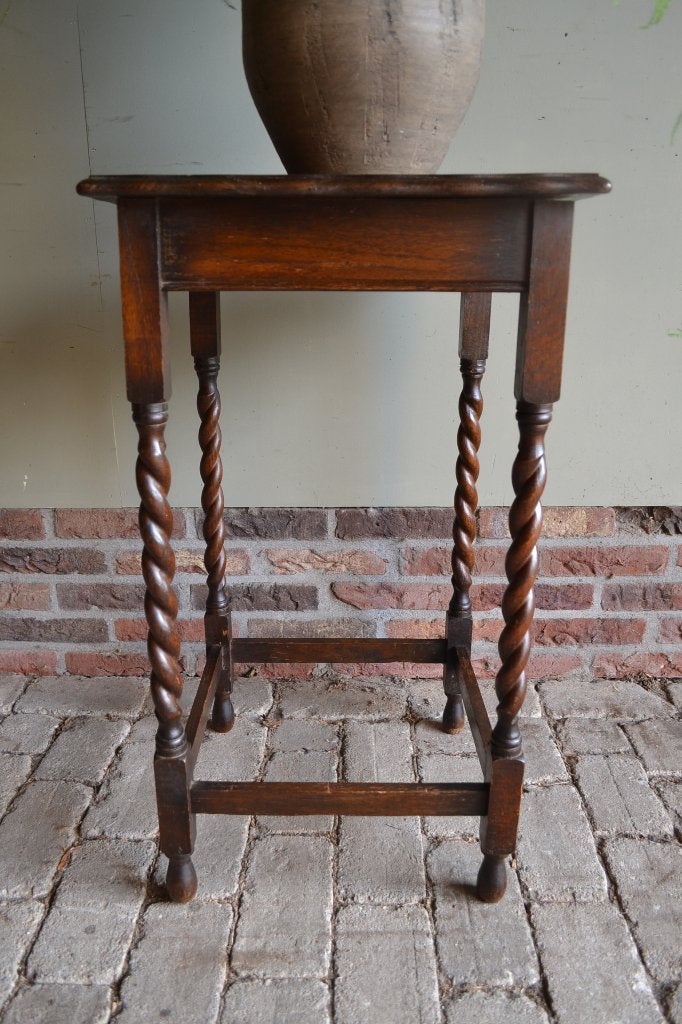 Prachtige antieke eiken houten plantentafel, bijzettafel., Verzenden