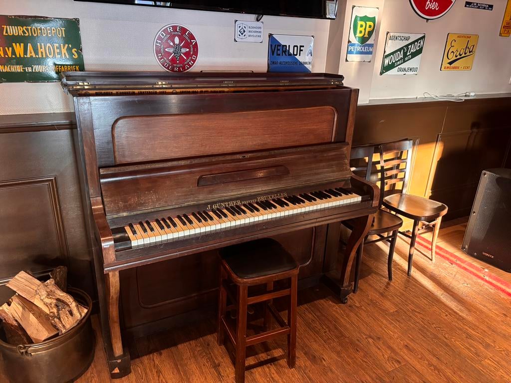 Günther Piano, Muziek en Instrumenten, Piano's, Ophalen, Gebruikt, Bruin, Piano