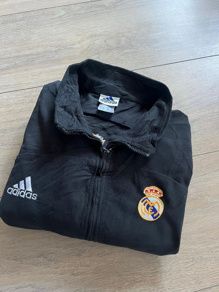 Vintage Real Madrid Jas, Ophalen of Verzenden, Gedragen, Zwart, Adidas