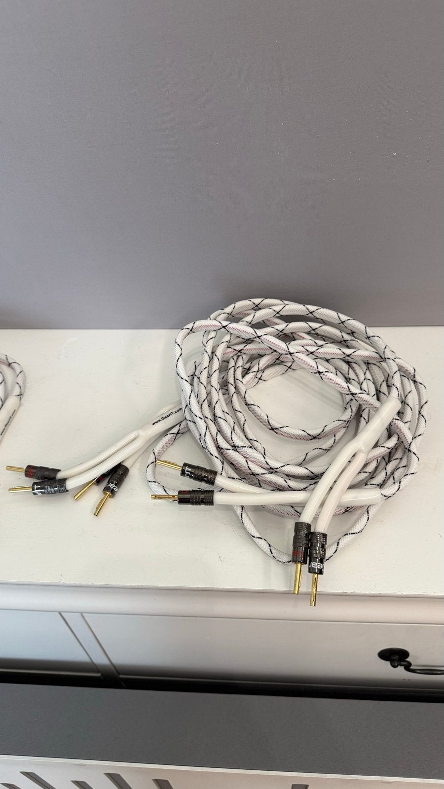 Gear IT OFC luidsprekerkabels met banaanstekkers, Ophalen of Verzenden, Zo goed als nieuw, 2 tot 5 meter, Luidsprekerkabel