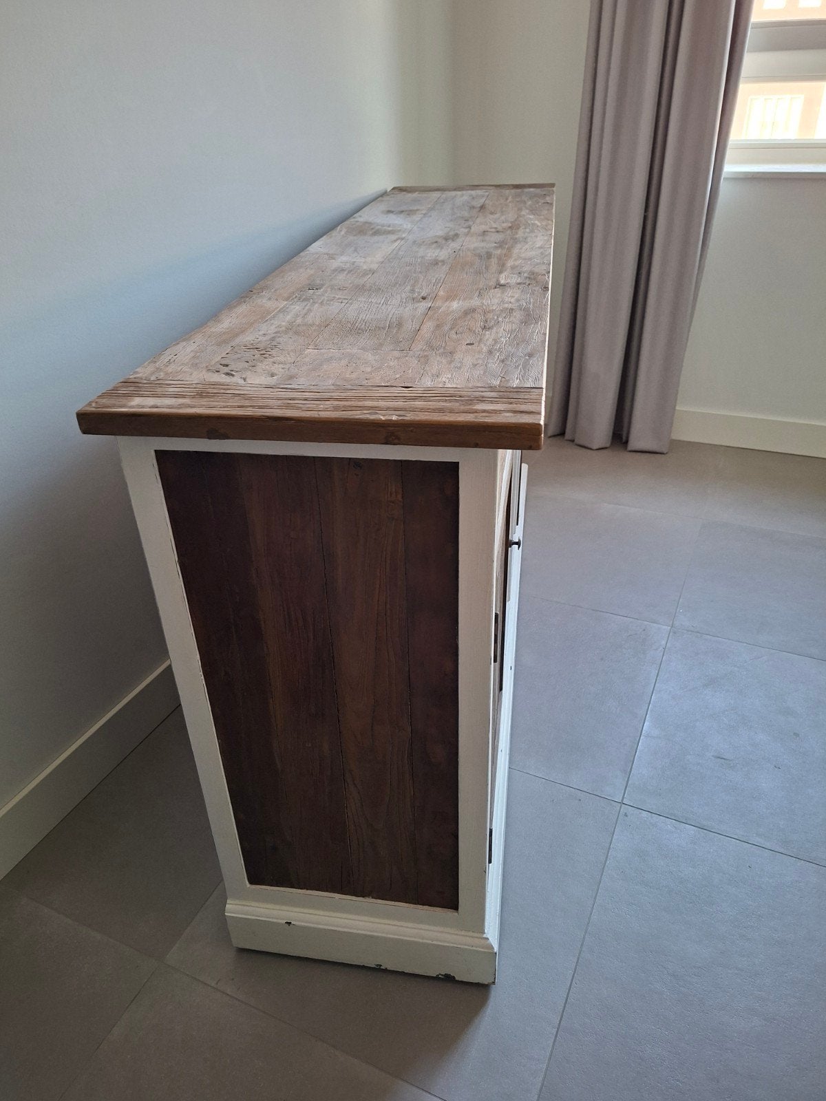 Riviera Maison dressoir Driftwood, Ophalen, Gebruikt, 150 tot 200 cm, Teakhout