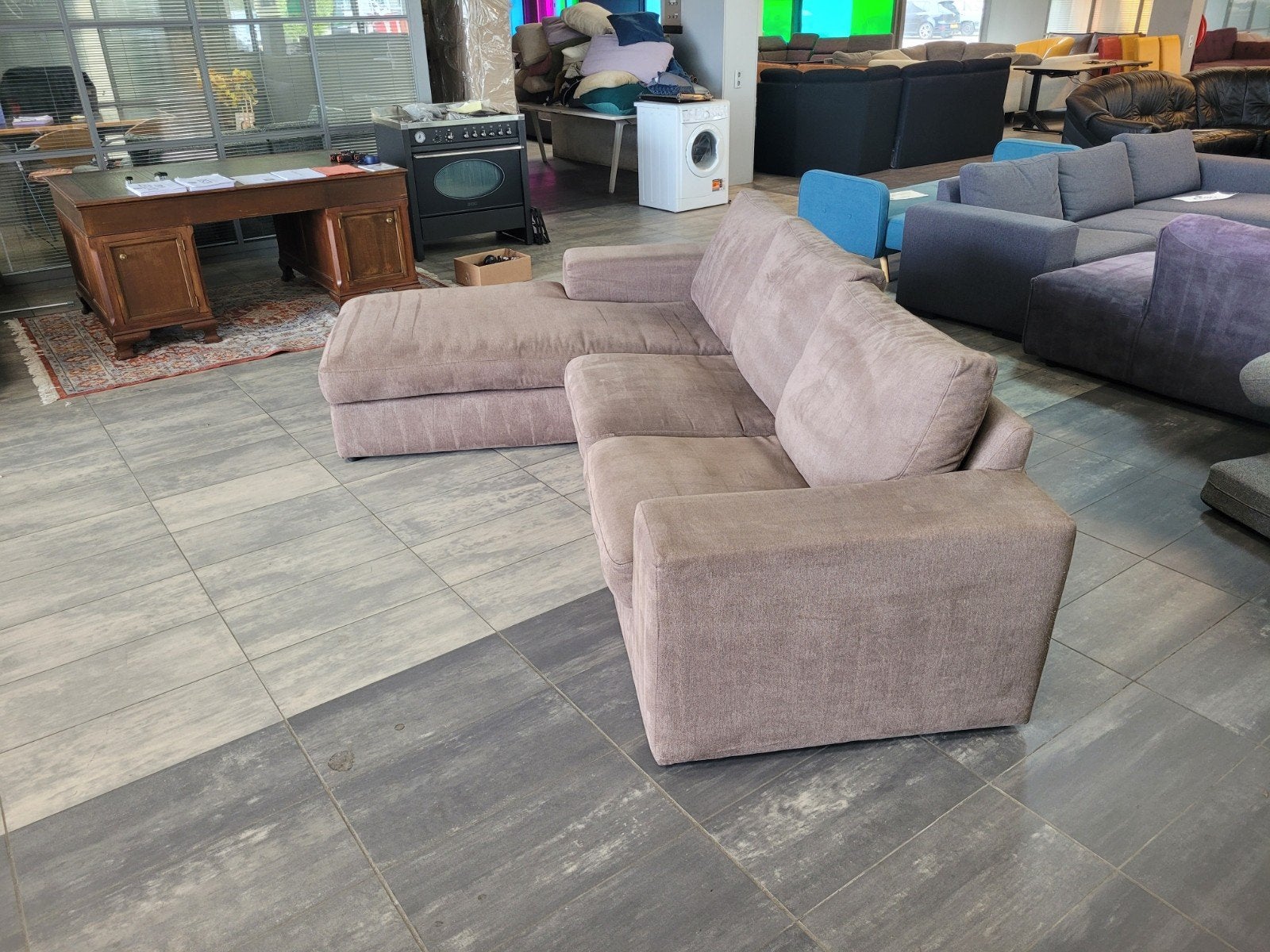 Foto 5 van ✅️️️️️️️️ GEREINIGD grijsbruine hoekbank 280x200 | BEZORGEN