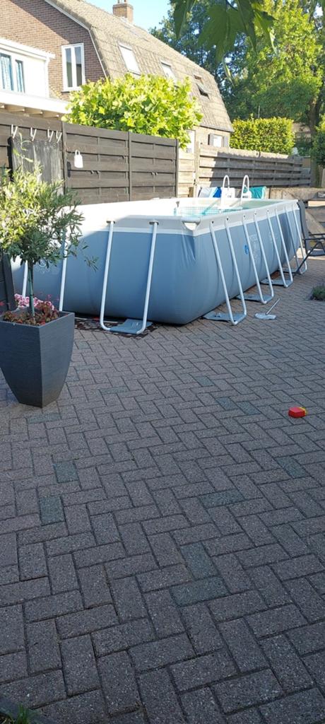 Zwembad 4x2x1m met zandfilter, zoutwatersysteem en skimmer, 300 cm of meer, Rechthoekig, Ophalen, 120 cm of meer