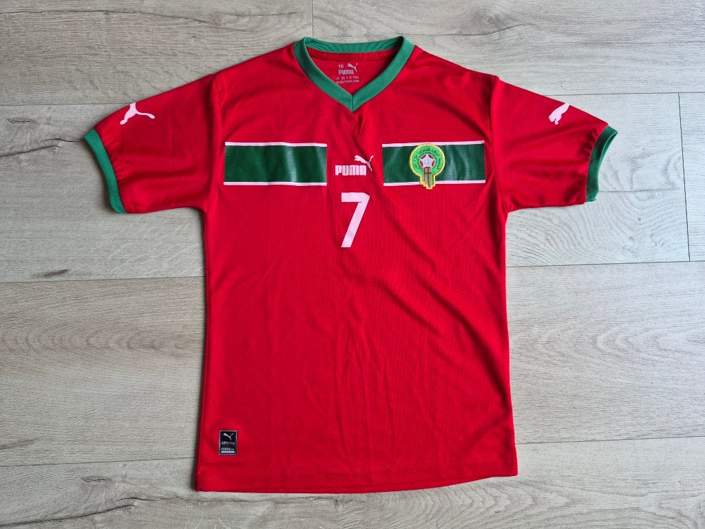 Marokko voetbal shirt (Ziyech 7) 170-176  Maat 16 Puma, Maat XS of kleiner, Ophalen of Verzenden, Gebruikt, Shirt