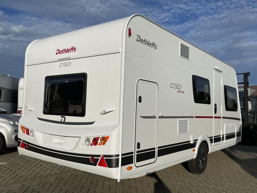 Dethleffs C'Go Active 495 QSK VERKOCHT, Dwarsbed, Schokbreker, Bedrijf, Treinzit