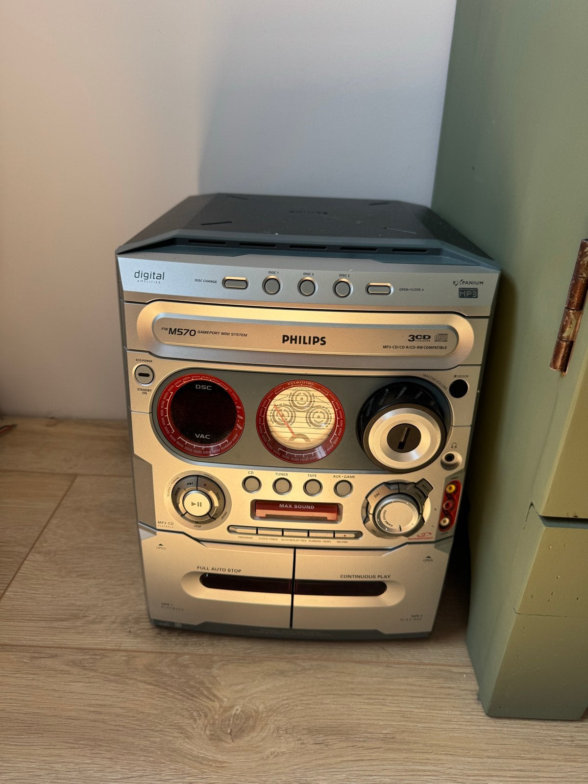 Philips MCM570 Microset met 3CD-wisselaar en speakers, Ophalen, Philips, Gebruikt, Cassettedeck