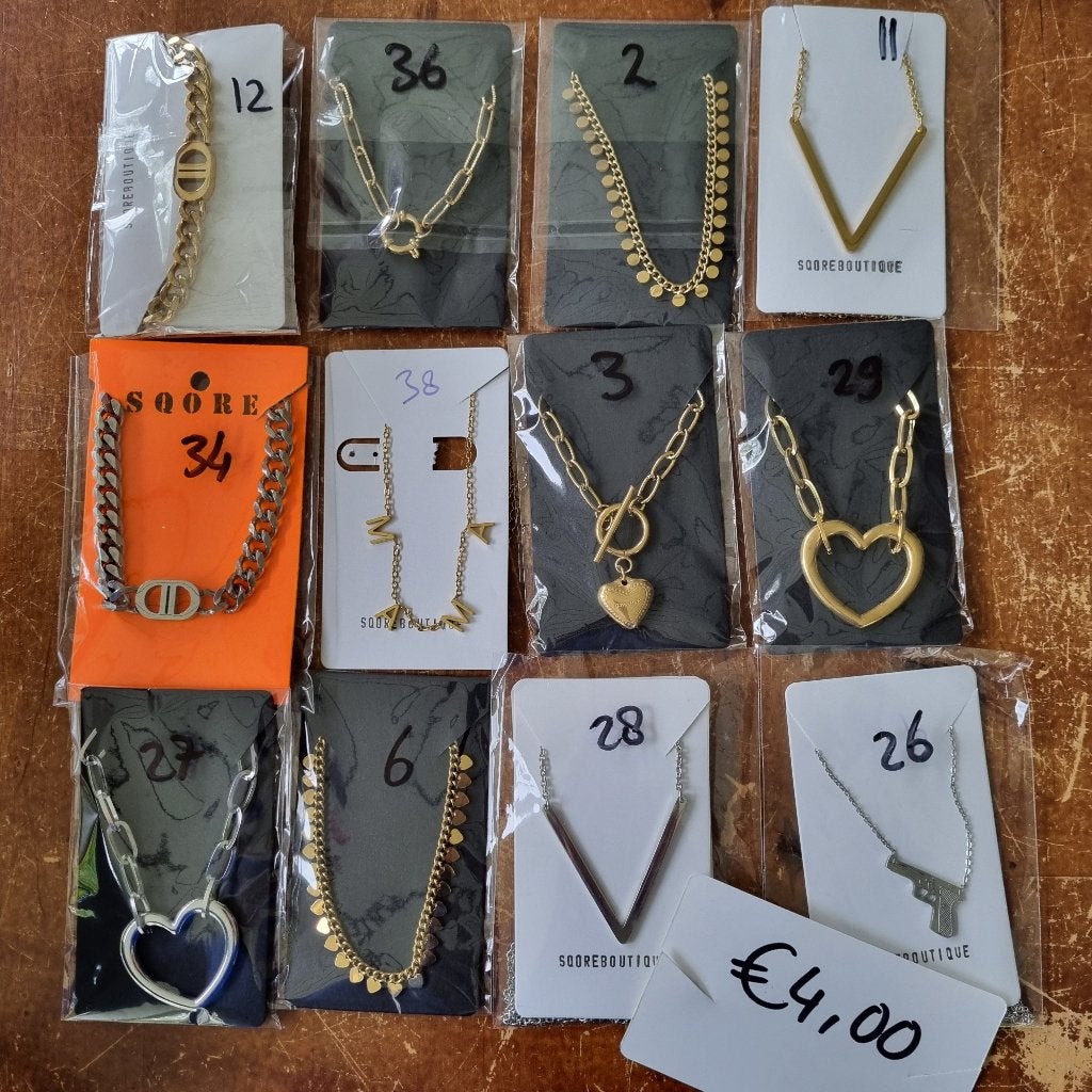 Sieraden bodemprijs kettingen rvs roestvrij staal ketting, Overige materialen, Verstelbaar, Overige kleuren, Nieuw