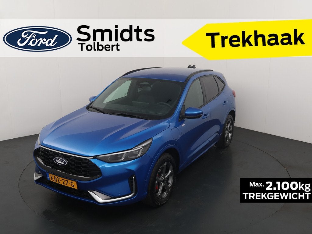 Ford Kuga 2.5 PHEV 243 pk ST-Line X | Trekhaak I AGR stoelen, Gebruikt, Zwart, Blauw, Bedrijf