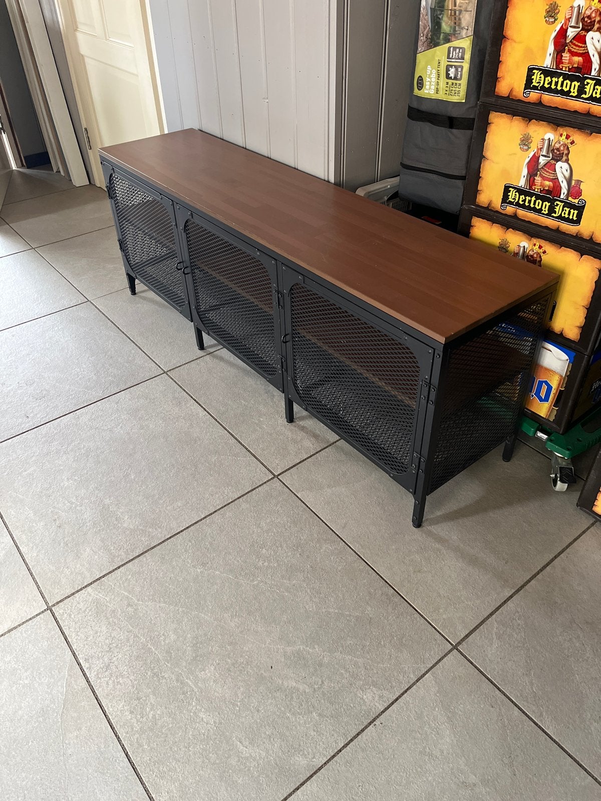Industriële TV-kast/dressoir ikea, Ophalen, Gebruikt, 150 tot 200 cm, Minder dan 100 cm