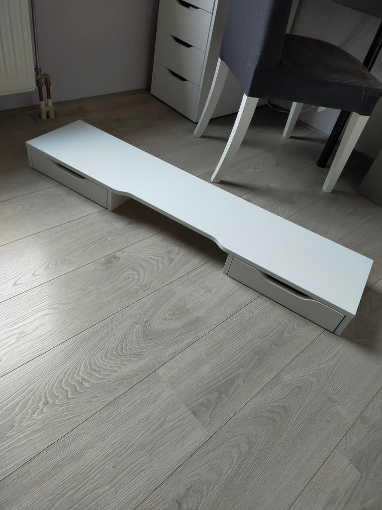 IKEA Alex monitor standaard wit met lades, Ophalen, Zo goed als nieuw, IKEA, Computerbureau
