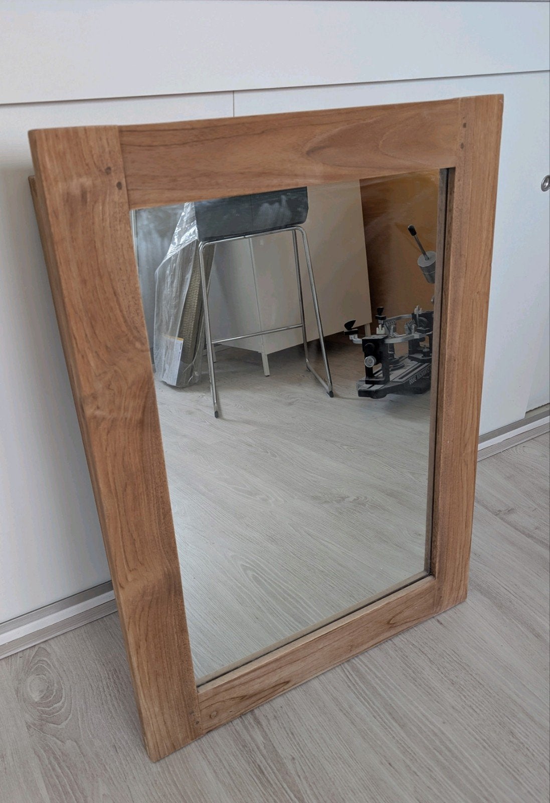 Houten spiegelkast, Ophalen, Minder dan 50 cm, Zo goed als nieuw, Minder dan 100 cm