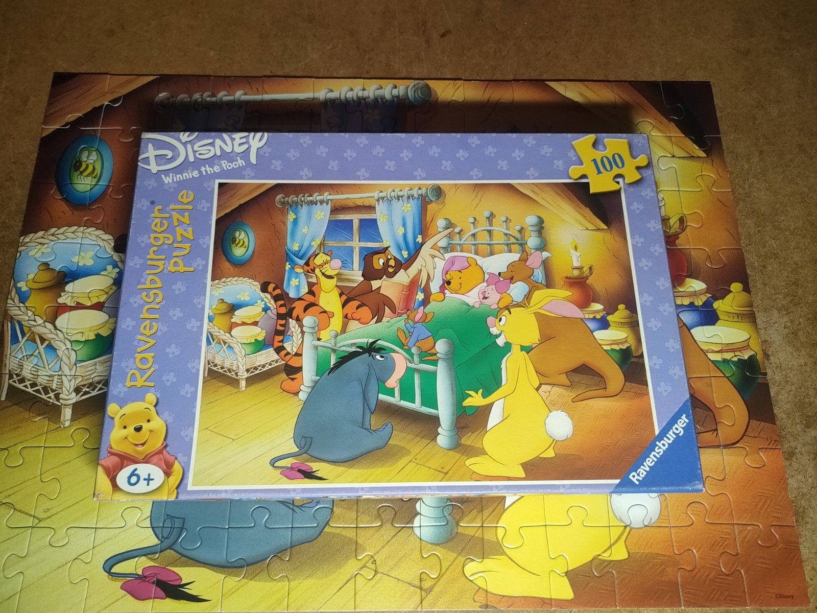 Ravensburger puzzel 100 stukjes Winnie the Pooh, Ophalen of Verzenden, Minder dan 500 stukjes, Zo goed als nieuw, Legpuzzel