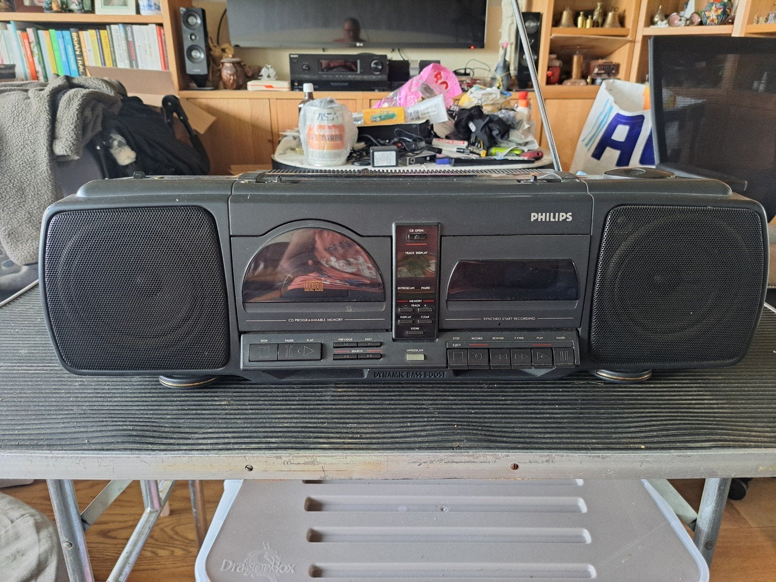 Philips. Radio. Cassette. CD-speler. Ghettoblaster., Ophalen, Discman