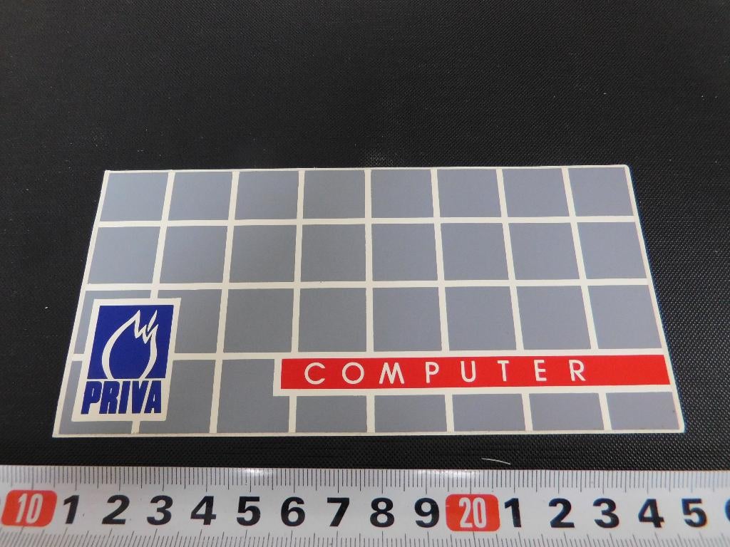 sticker PRIVA Computer, Verzamelen, Stickers, Zo goed als nieuw, Ophalen