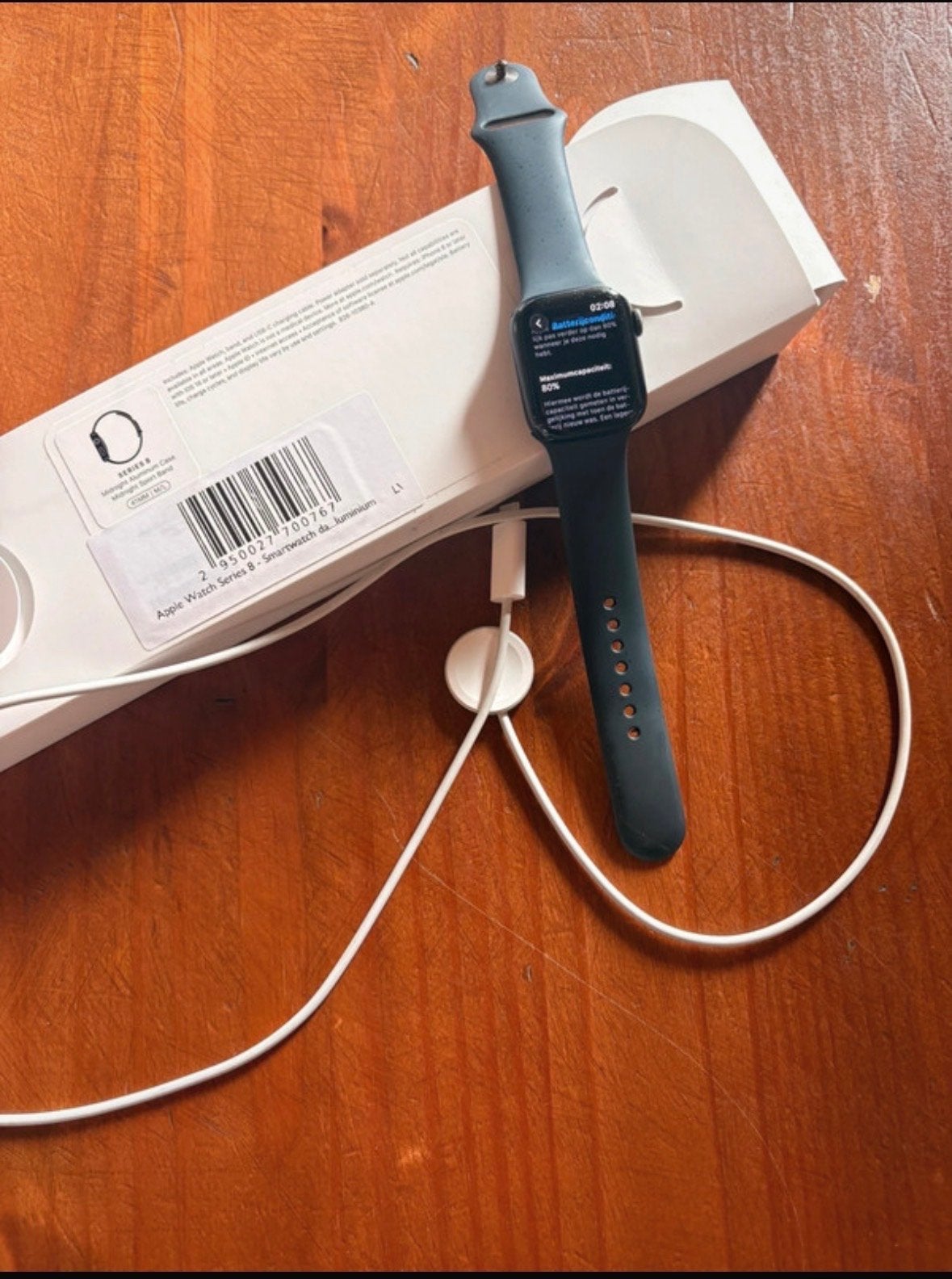 Apple Watch Series 8 - 41mm, Zwart, IOS, Ophalen of Verzenden, Waterdicht