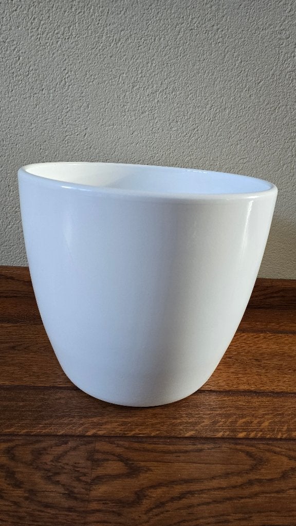 Witte pot van Intratuin h39, Ophalen, Rond, Binnen, Zo goed als nieuw