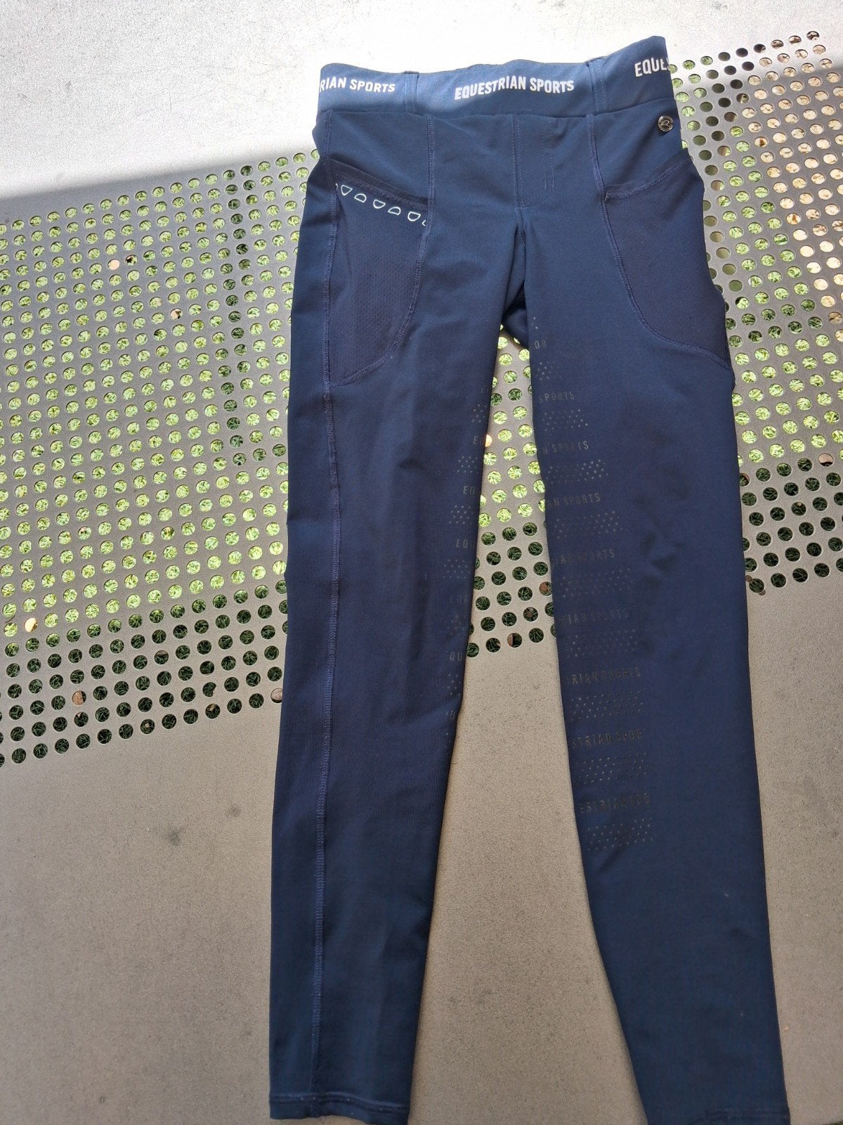 Paardrijbroek/paardrijlegging, Dieren en Toebehoren, Paardrijkleding, Blauw, Kinderen, Dressuur, Zo goed als nieuw