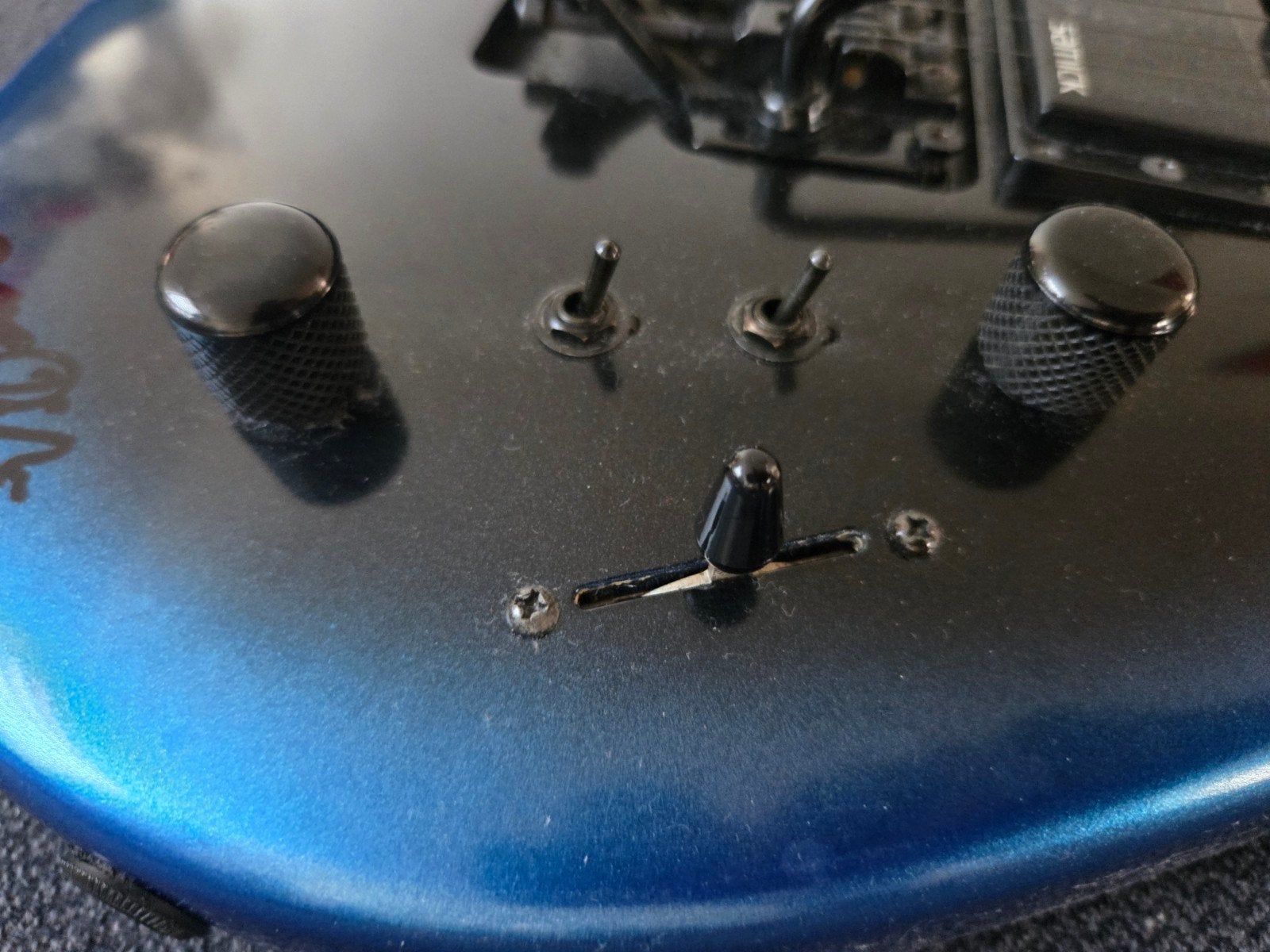Samick elektrische gitaar - Blauw/Zwart, Ophalen of Verzenden