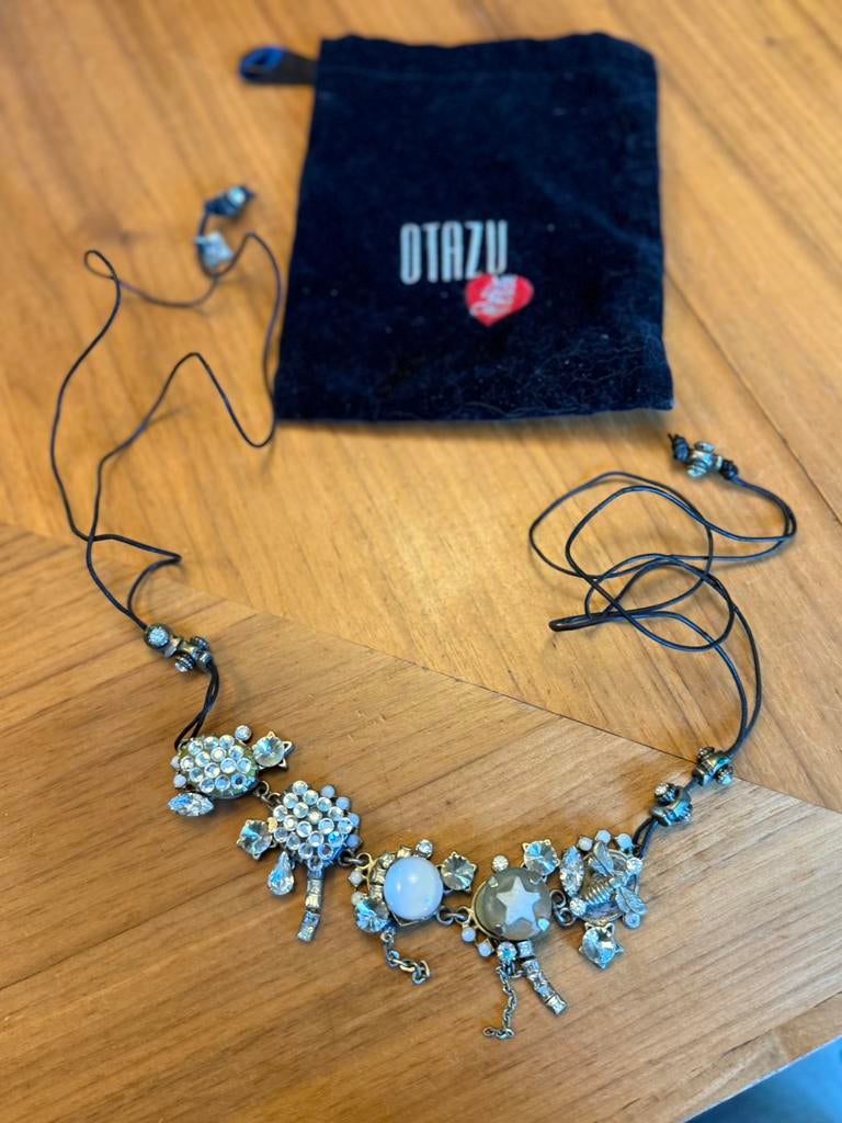 Vintage halsketting Otazu, Ophalen of Verzenden, Zo goed als nieuw, Zilver, Overige materialen