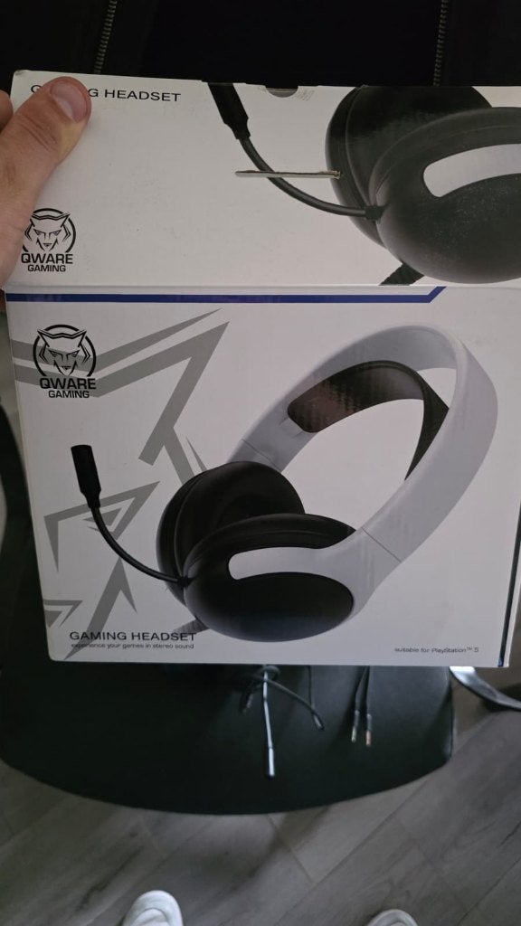 Qware Gaming Headset voor PlayStation 5, Mute-functie, Nieuw, Over-ear, Bedraad