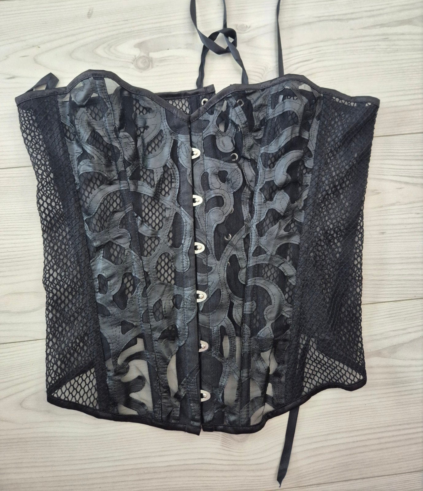 sexy Apart edgy mesh corset alt festival, Verzenden, Zwart, Overige typen