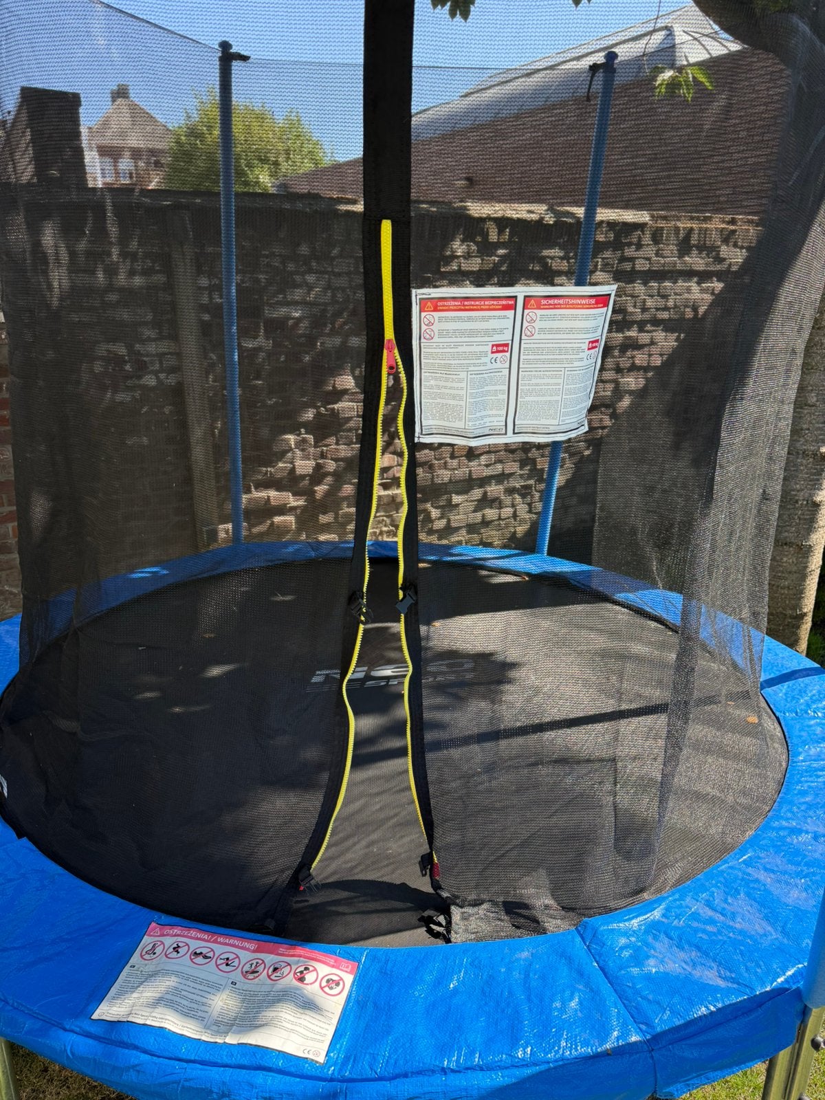 Te Koop. Nieuwe Trampoline. 2,50 breed, veiligheidsnet, trap, Ophalen, Nieuw