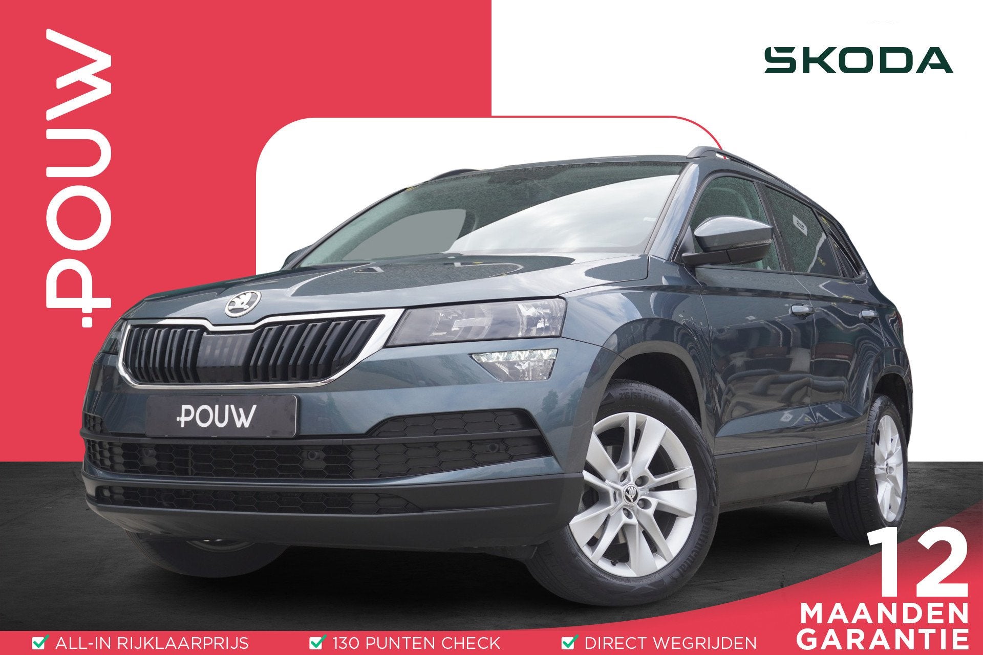 Skoda Karoq 1.5 TSI 150pk DSG ACT Business Edition | Trekhaa, Auto's, 12 maanden, Stof, 4 cilinders, Bedrijf