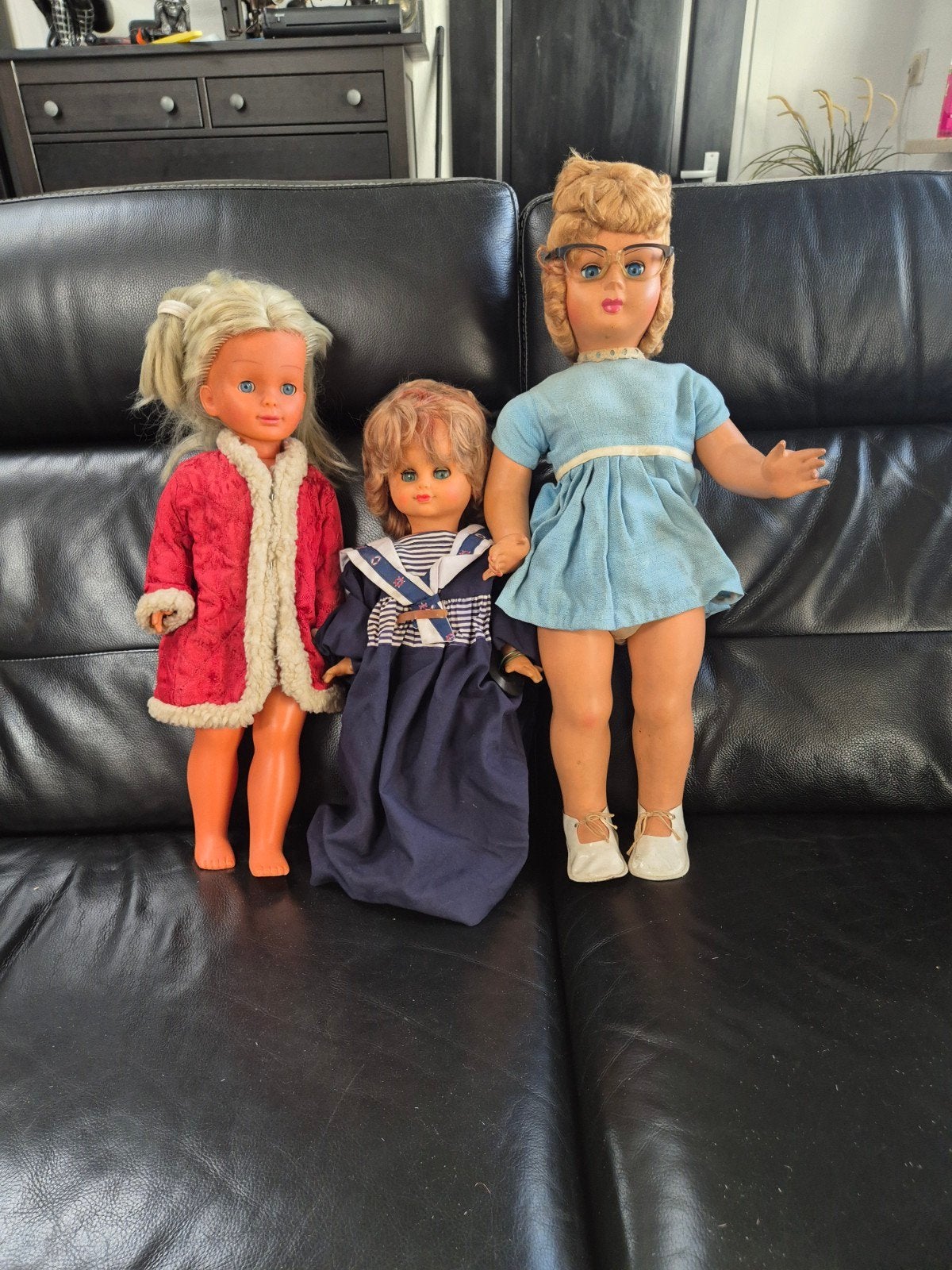 3 Vintage Poppen - Brevettato en AR, Ophalen of Verzenden, Gebruikt, Pop