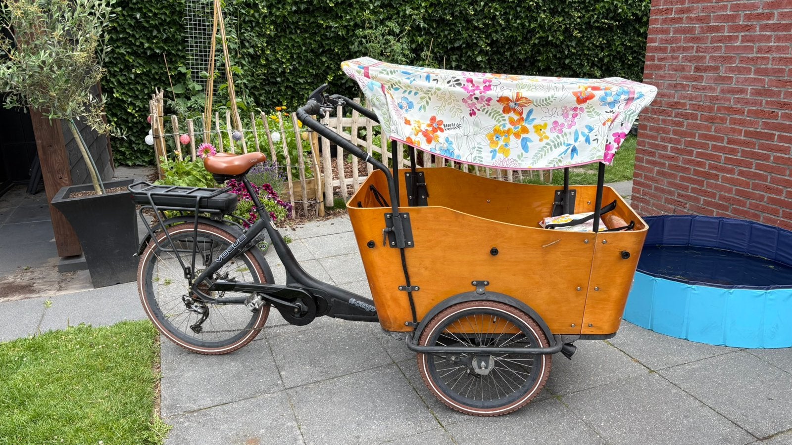 Vogue bakfiets driewielen voor 4 kinderen, 4 kinderen of meer, Gebruikt, Elektrisch, Ophalen