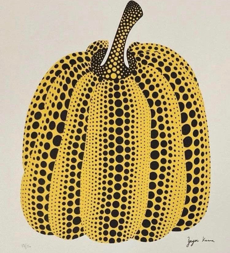Yayoi Kusama : litho (40 bi 50 cm), Ophalen of Verzenden