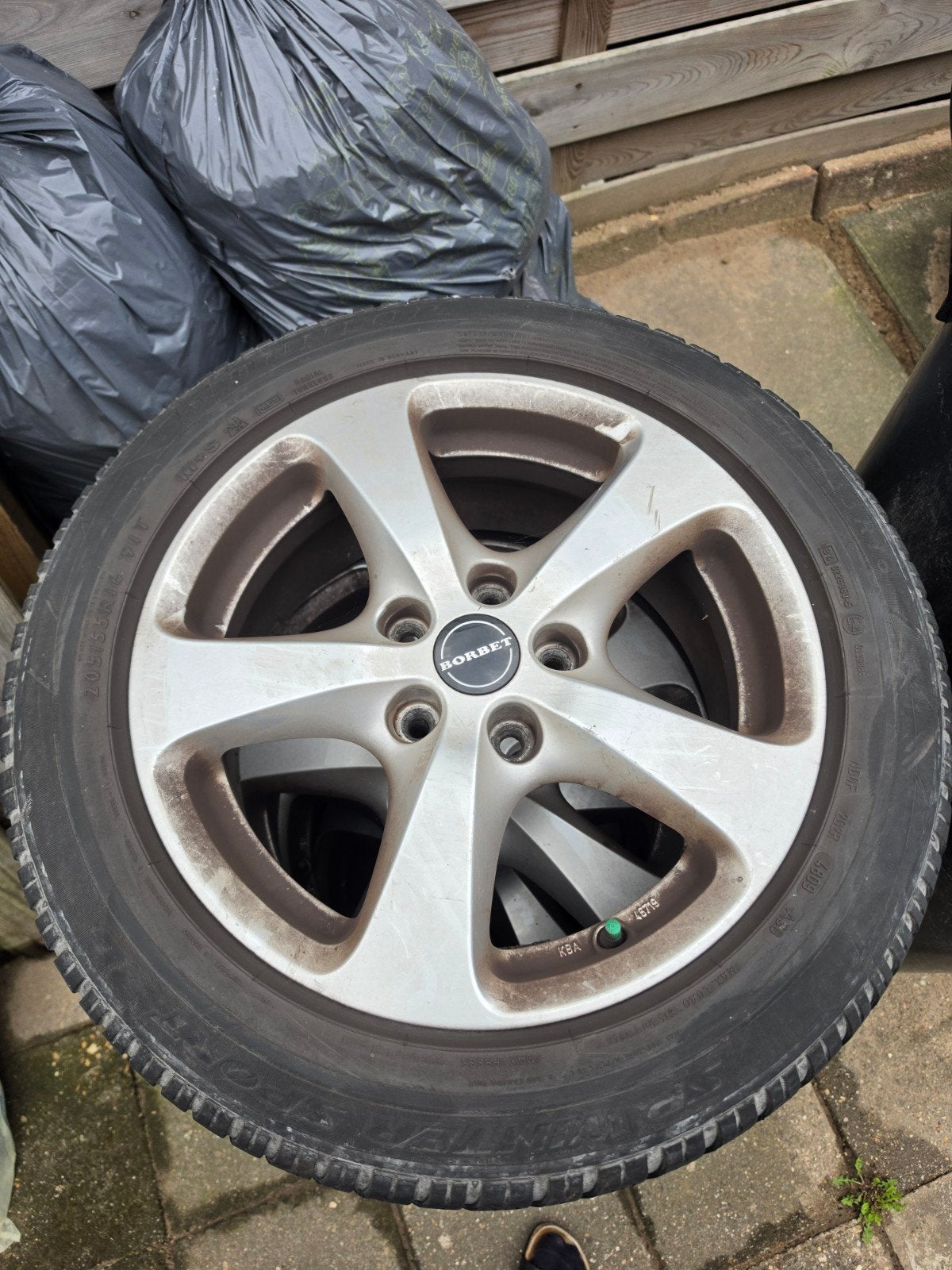 Borbet velgen met winterbanden 205/55R16 91T, Ophalen of Verzenden